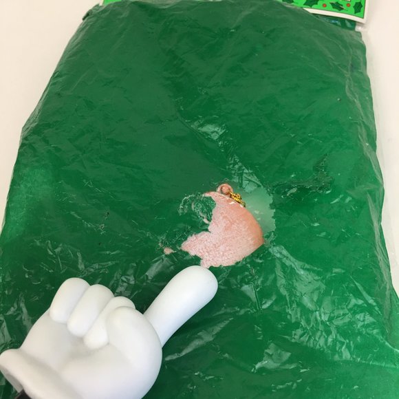 Vtg Christmas by Misco 2 Ornaments Plastic Angels Instrument Brown Country Silk - Picture 5 of 10